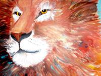 Der ruhende Löwe, 50 x 60 cm, Acryl auf Leinwand